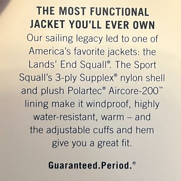 NWT Lands End Squall Polartec 200 Jacket LP Large Petite 14P 16P Sandstone - Picture 5 of 7